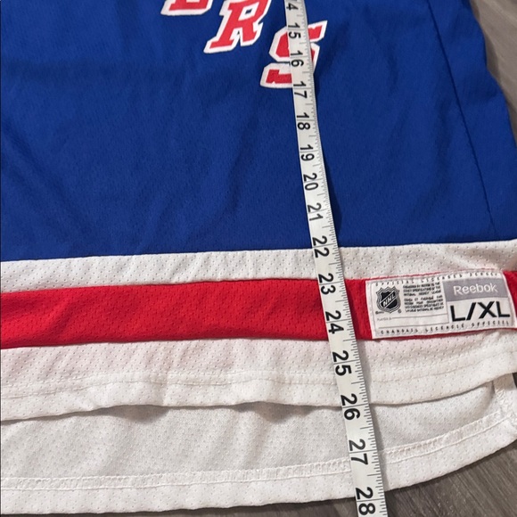Reebok NHL New York Rangers hockey jersey youth large XL blue game #24 Callahan - Picture 4 of 6